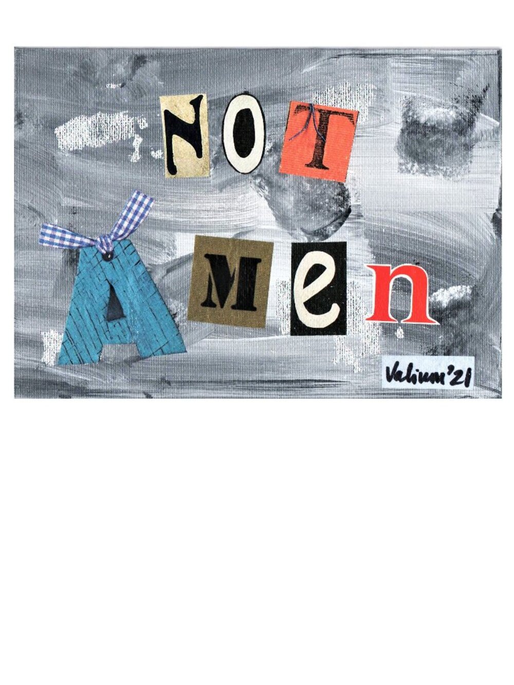 Original & unique collage on a 5 X 7 X 1/8 canvas